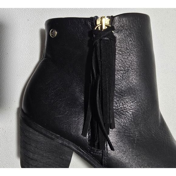 Pikolinos Andorra Ankle Boots Leather Side Zip Heel Tassel Black EU 36/US 5.5-6 - Picture 8 of 13